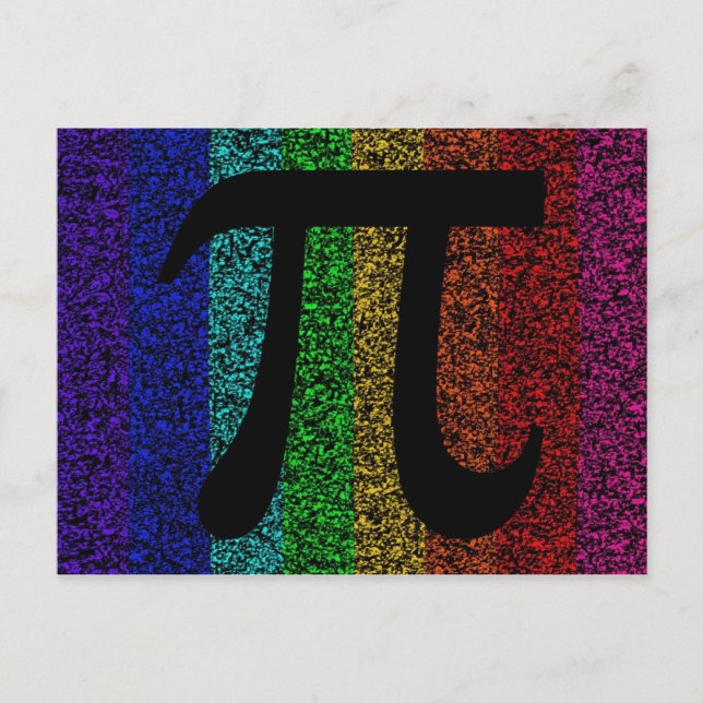 Pi Sign Black Vykort (Framsida)