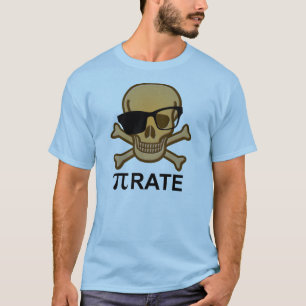 Pi Sjörövare Rolig Matematik Geometri T-Shirt nörd