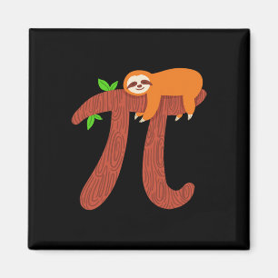 Pi Sloth Math Mathematician Lacher Gift Magnet