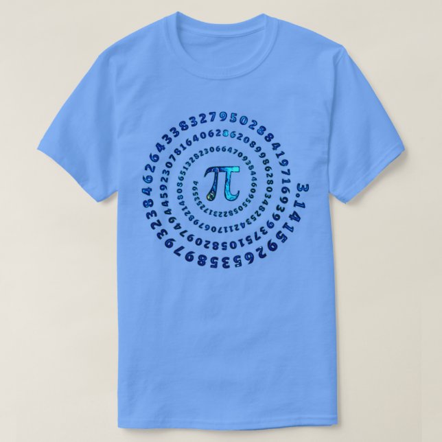 Pi Spiral-matematik Pi Day Universe Galax T Shirt (Design framsida)