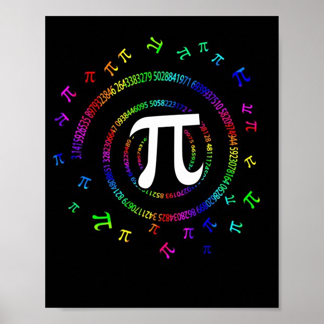 Pi Spiral Novelty för Pi Day Poster (Framsidan)