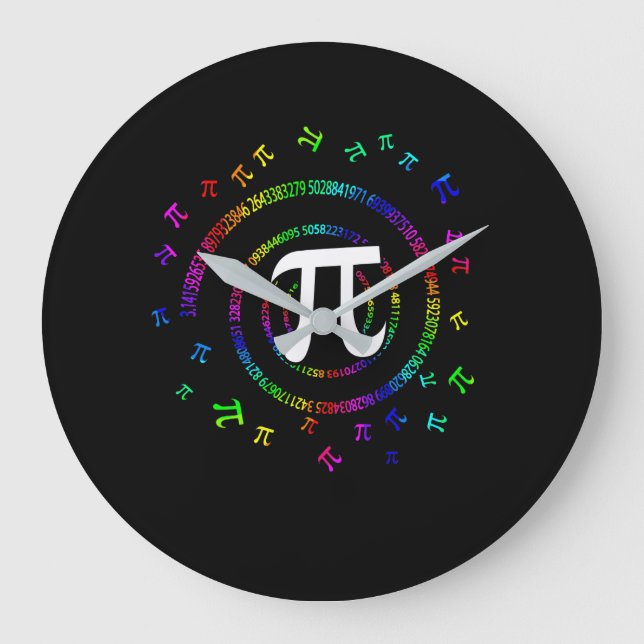 Pi Spiral Novelty Stor Klocka (Framsida)