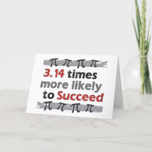 Pi Success Funny Math Studenten Card