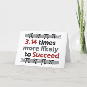 Pi Success Funny Math Studenten Card Kort