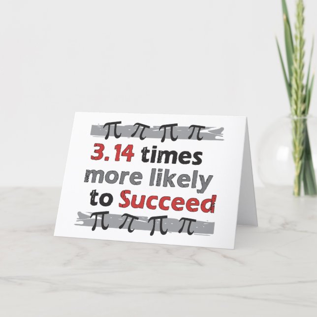 Pi Success Funny Math Studenten Card Kort (Framsida)