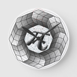 Pi Symbol π optisk Illusion-klocka för Math Älskar Rund Klocka