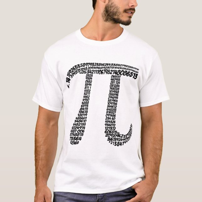 Pi-symbol 3,14 - decimal- 400 värderar t shirt (Framsida)