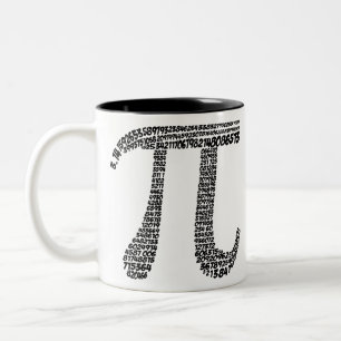 Pi-symbol 3,14 - decimal- 400 värderar Två-Tonad mugg