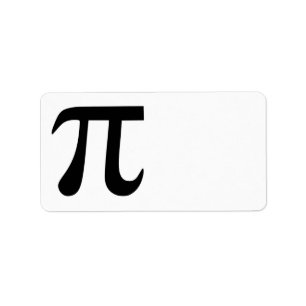 Pi-symbol Adressetikett