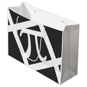 Pi Symbol Black and White Graphic Gift Bag