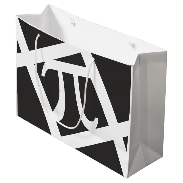 Pi Symbol Black and White Graphic Gift Bag (Framsidan Vinklad)