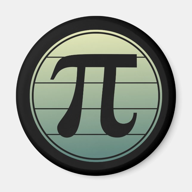 Pi-symbol för övertoning Pi-dag | Lycklig Pi Day M Magnet (Framsidan)