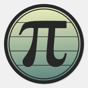 Pi-symbol för övertoning Pi-dag Lycklig Pi Day M Runt Klistermärke