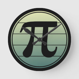Pi-symbol för övertoning Pi-dag Lycklig Pi Day Rund Klocka