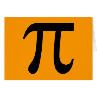 Pi-symbol Hälsningskort