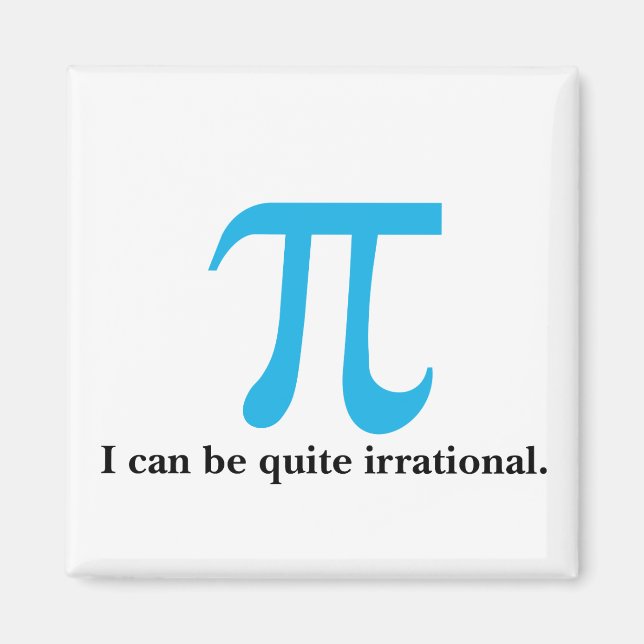 Pi Symbol I kan vara irrationell Magnet (Framsidan)