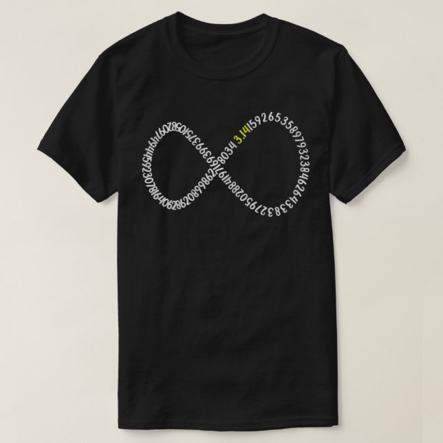 Pi Symbol Infinity , Pi Day , Math Teacher T Shirt (Design framsida)