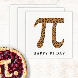 Pi Symbol Leopard Mönster Lycklig Pi Day Pappersservett