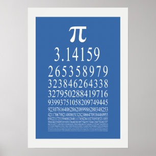 Pi-symbol, många siffror poster