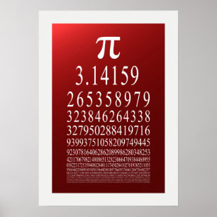 Pi-symbol, många siffror poster