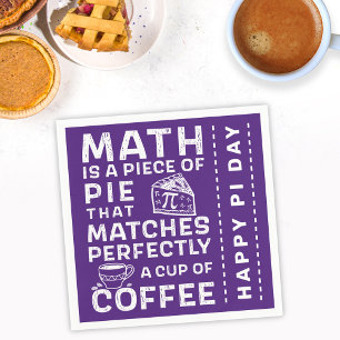 Pi Symbol Math är Biet vid Paj Lycklig Pi Day Lila Pappersservett