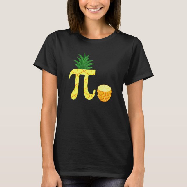 Pi Symbol Math Geek Pineapple Math Teacher T Shirt (Framsida)