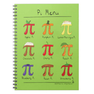 Pi Symbol Menu Cute Math Teacher Anteckningsbok