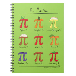 Pi Symbol Meny Söt Matematiklärare Anteckningsbok