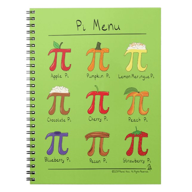 Pi Symbol Meny Söt Matematiklärare Anteckningsbok (Framsidan)