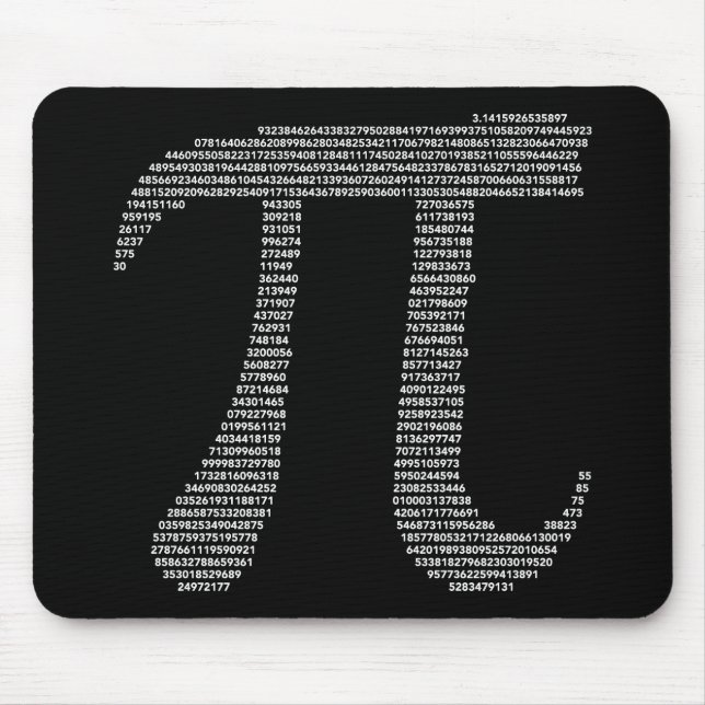 Pi-symbol Mousepad Musmatta (Framsidan)