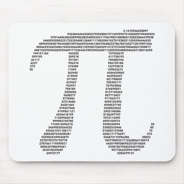 Pi-symbol Mousepad Musmatta (Framsidan)