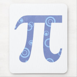 Pi-symbol musmattor med blå cirklar