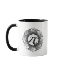 Pi Symbol Optical Illusion Mugg - Math Gift Älskar