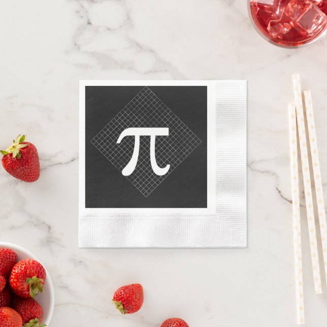 Pi Symbol Pi Day Papper Napkins Pappersservett (Insitu)