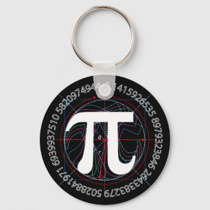 Pi-symboldesign Nyckelring
