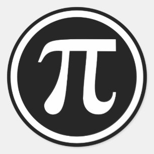 Pi-symbolikon Runt Klistermärke