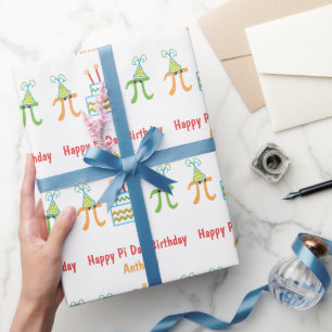 Pi Symbols Pi Day Birthday Personlig Gift Wrap Presentpapper