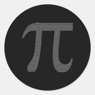 Pi-tecken med 10 runt klistermärke