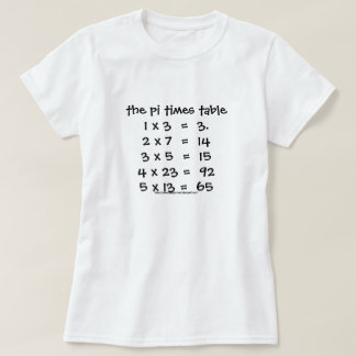 pi-tidbord tee shirt