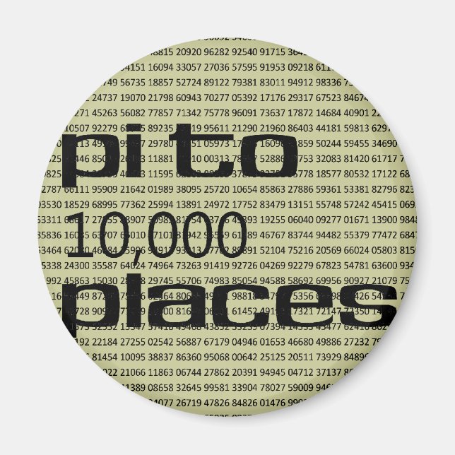 Pi till 10000 ställen magnet (Framsidan)