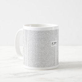 Pi till det 10,000. decimal- stället kaffemugg