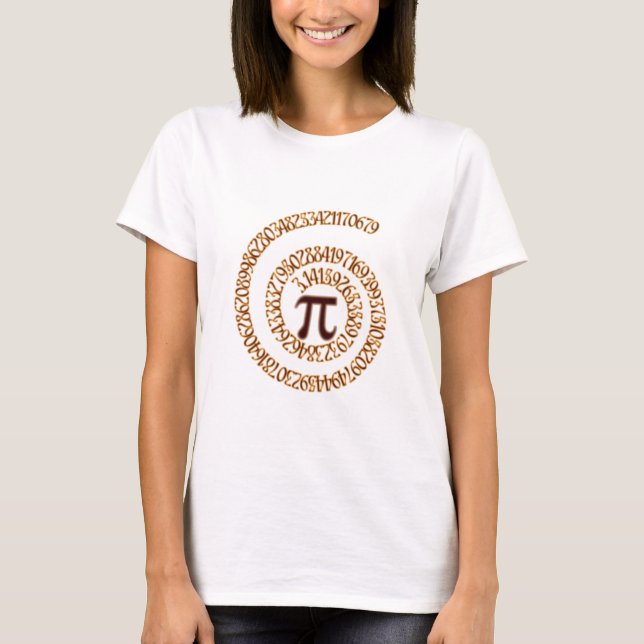 Pi till Hundredth Decimal Ställe Tee Shirt (Framsida)