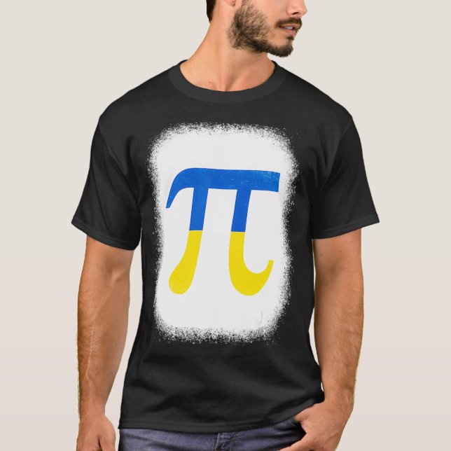 Pi Ukraina Flagga Pi Day Math Teacher National Pi  T Shirt (Framsida)