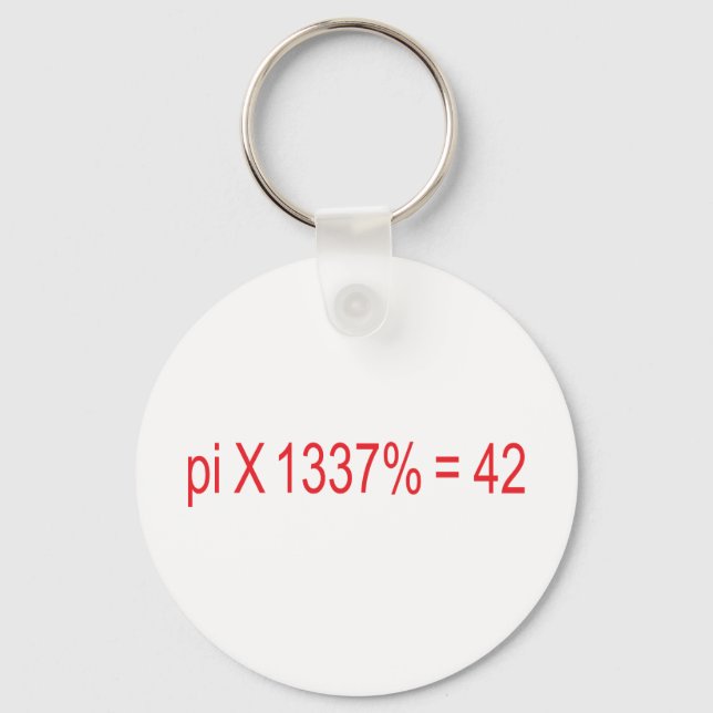 pi X 1337% = 42 Nyckelring (Framsida)