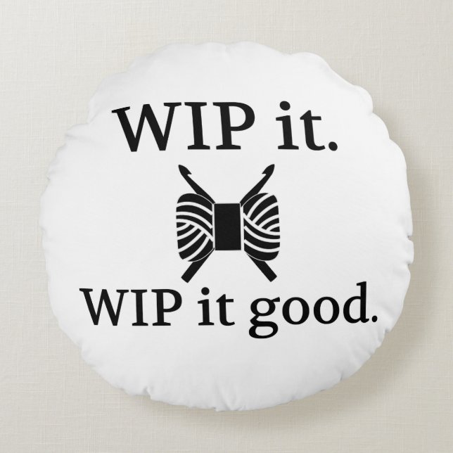 PIA Bra Crachet Crochet Rund Kudde (Framsidan)