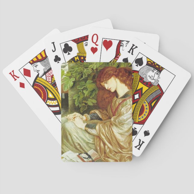 Pia De'Tolomei (vacker italiensk kvinna) Casinokort (Baksidan)