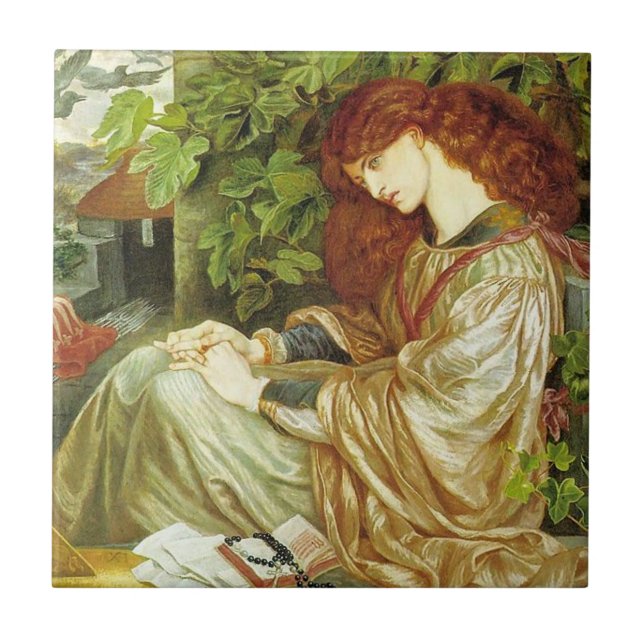 Pia De'Tolomei (vacker italiensk kvinna) Kakelplatta (Framsidan)