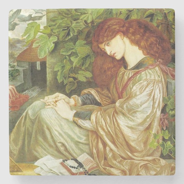 Pia De'Tolomei (vacker italiensk kvinna) Stenunderlägg (Framsidan)