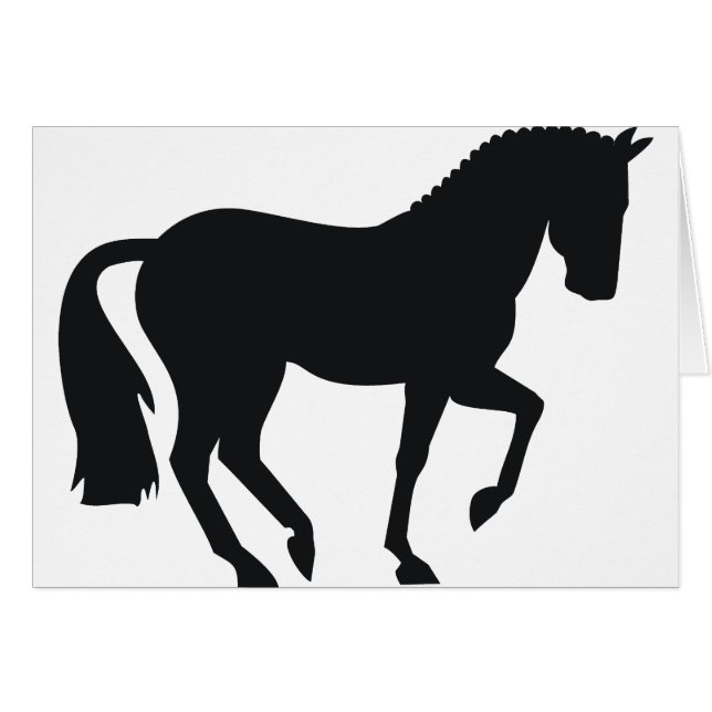 Piaffe Dressagehäst Hälsningskort (Framsidan Horizontal)