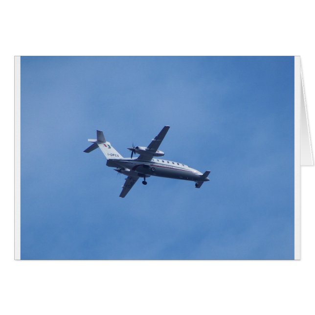 Piaggio P180-flygplan Hälsningskort (Framsidan Horizontal)